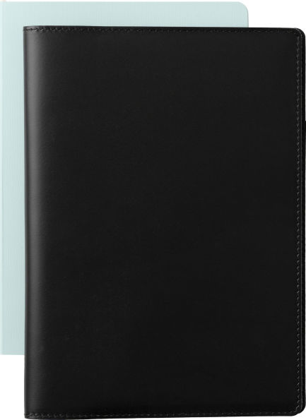 Paper Source Black Leather Refillable A5 Journal Cover