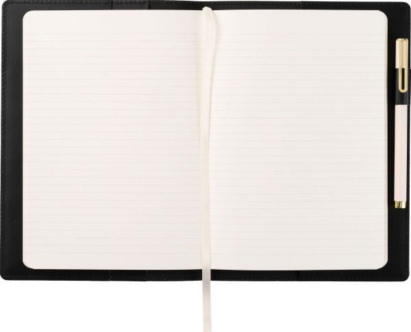 Paper Source Black Leather Refillable A5 Journal Cover