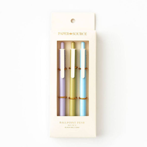 PS Collection Matte Pastel Ballpoint Gel Pen S/3