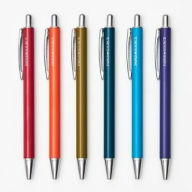 MATTE JEWEL ROUNDED BALLPOINT PEN S/6