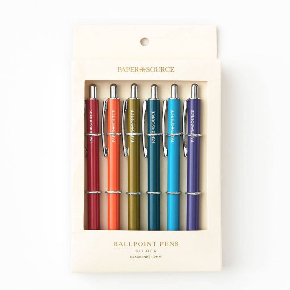 PS Collection Matte Jewel Rounded Ballpoint Pen S/6