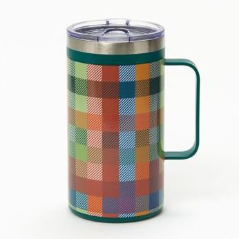 Plaid Travel Mug