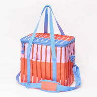 Title: Striped Insulated Cooler Bag