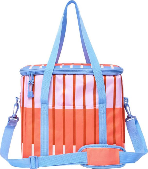 Striped Insulated Cooler Bag