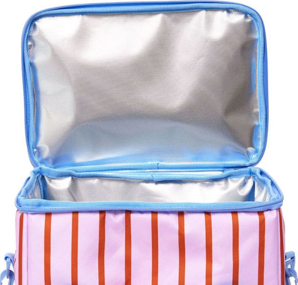 Striped Insulated Cooler Bag