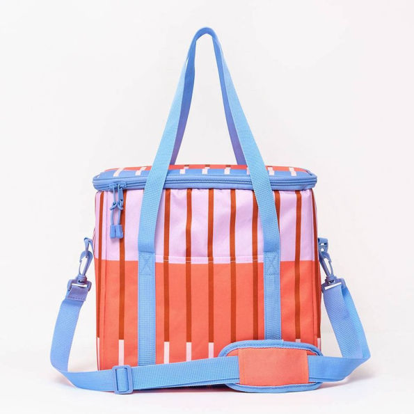 Striped Insulated Cooler Bag