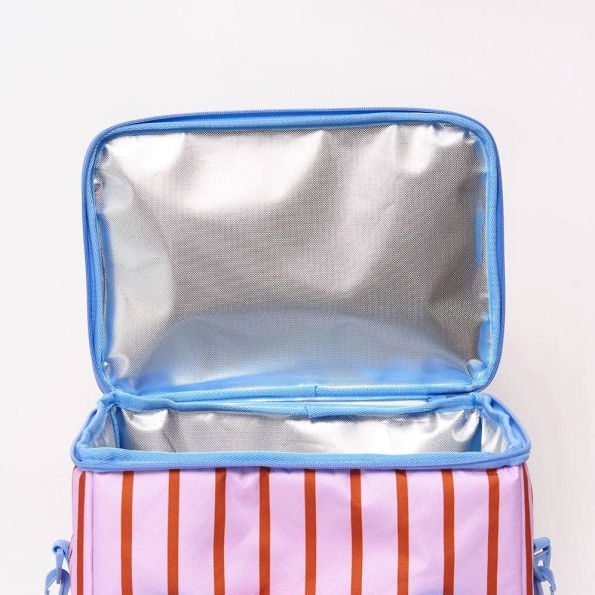 Striped Insulated Cooler Bag