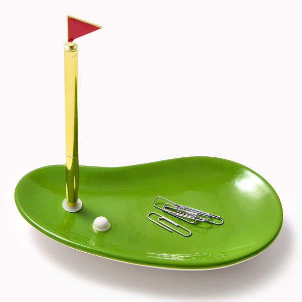 Golf Trinket Dish with Flag Pen