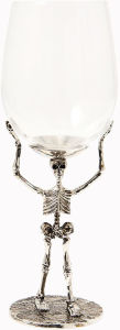 Title: Skeleton Wine Glass