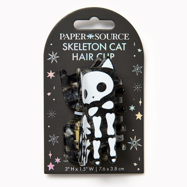 Skeleton Cat Hair Clip