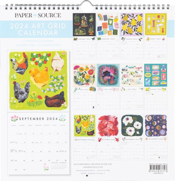 2024 Art Grid Calendar by Envision3 Barnes & Noble®