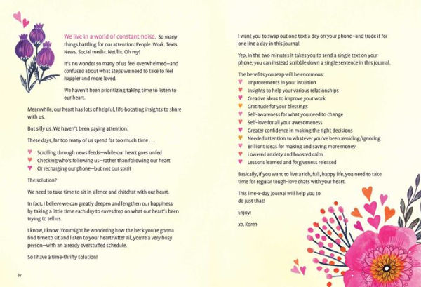 Listen to Your Heart: A Line-a-Day Journal with Prompts