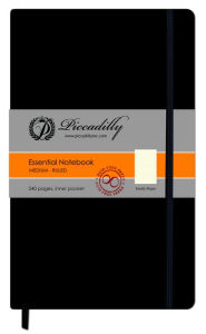 Title: Essential Notebook Black Medium Ruled, Author: Piccadilly