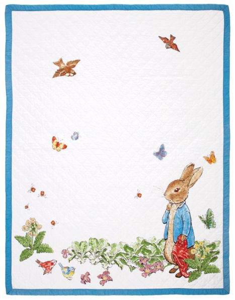 Peter Rabbit Story Book White and Blue Border Children's Throw 38