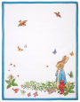 Alternative view 3 of Peter Rabbit Story Book White and Blue Border Children's Throw 38
