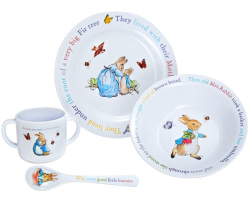 Peter Rabbit Melamine Children's Mealtime Set by Beatrix Potter ...