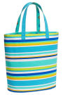 Alternative view 2 of Turquoise Summer Stripe Canvas Tote ( 17.25