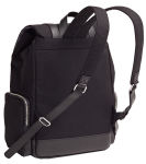 Alternative view 2 of Douglas Black Canvas Backpack with Faux Leather Trim(16