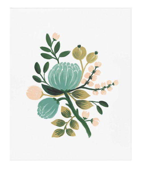 Blue Botanical Print 8x10