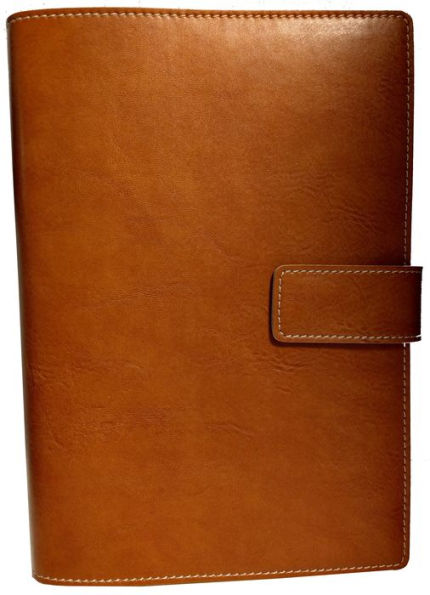 Refillable Cowhide Bonded Leather Journal with Snap (6x8)