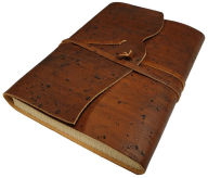 Title: Medieval Style Wood Textured Brown Leather Journal Wrap (6x9)