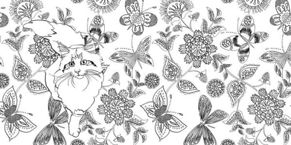 Cats in Paris: A Magical Coloring Book