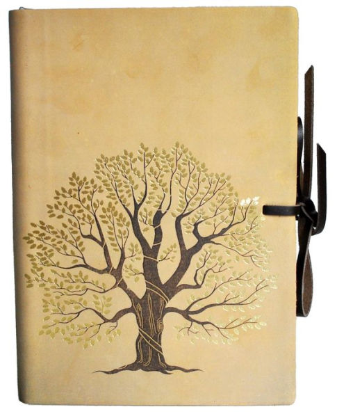 Golden Leaf Tree Leather Journal (6