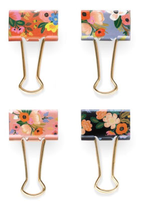 floral binder clips