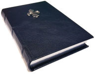Title: Iris Hardcover Leather Journal with Fleur de Lis Ornament and Edging