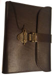 Alternative view 2 of Dark Brown Leather Journal with Flap and Latch Closure