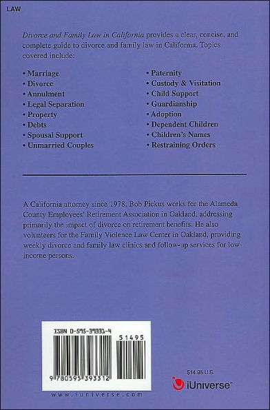 Divorce and Family Law in California: A Guide for the General Public