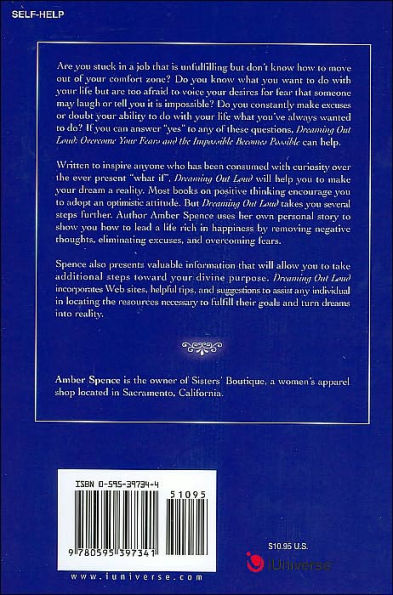 Dreaming Out Loud: Overcome Your Fears and the Impossible Becomes Possible
