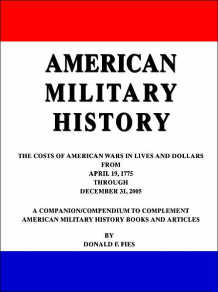 American Military History: The Costs of American Wars in Lives and Dollars From April 19, 1775 Through December 31, 2005