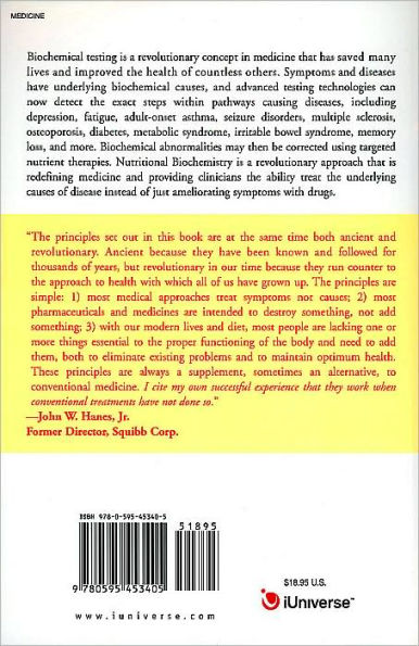 A Revolution in Health through Nutritional Biochemistry