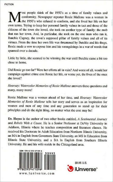 Hearsay: Watercolor Memories of Roxie Mallone