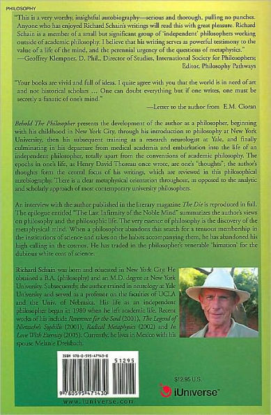 Behold The Philosopher: A Memoir