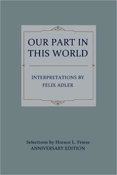 Our Part in This World