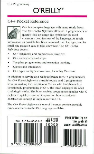 C++ Pocket Reference: C++ Syntax and Fundamentals