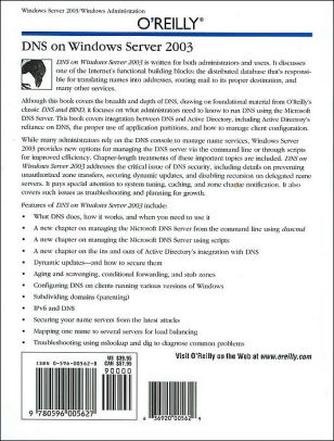 Dns On Windows Server 2003 By Cricket Liu Matt Larson Robbie