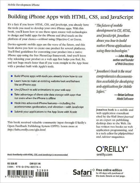 Building iPhone Apps with HTML, CSS, and JavaScript: Making App Store Without Objective-C or Cocoa