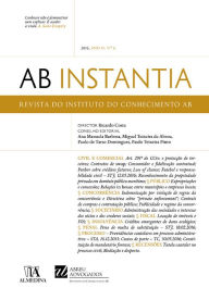 Title: AB Instantia - 2016, Ano IV, n.º 6, Anual, Author: Instituto do Conhecimento da Abreu Advogados