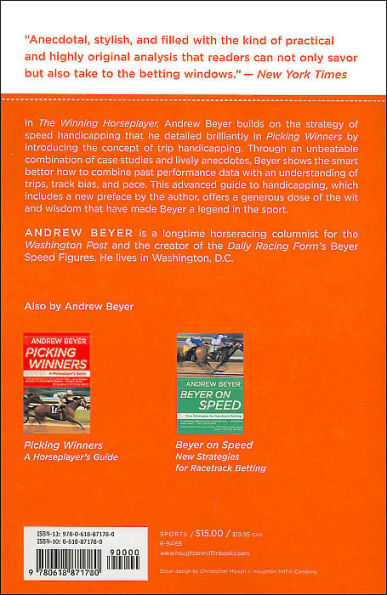 The Winning Horseplayer: An Advanced Approach to Thoroughbred Handicapping and Betting