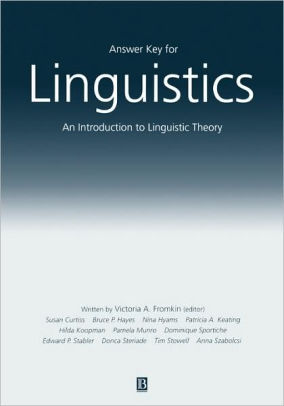 LINGUISTICS AN INTRODUCTION TO LINGUISTIC THEORY VICTORIA FROMKIN PDF