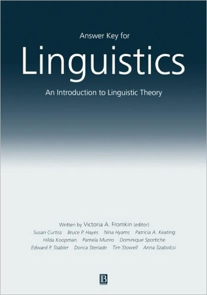 Answer Key For Linguistics: An Introduction to Linguistic Theory ...