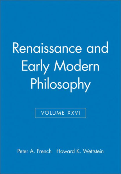 Renaissance and Early Modern Philosophy, Volume XXVI / Edition 1