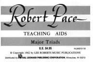 Title: Flash Cards, Major Triads, Author: Robert Pace