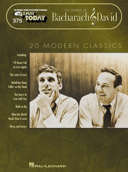The Songs of Bacharach & David: E-Z Play Today Volume 375