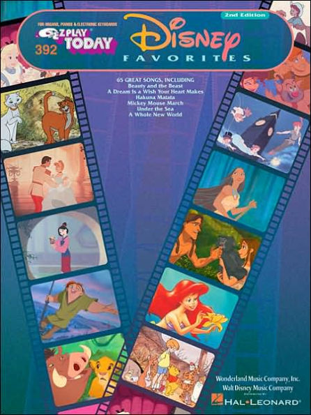 Disney Favorites for Organs, Pianos, and Electronic Keyboards, #392