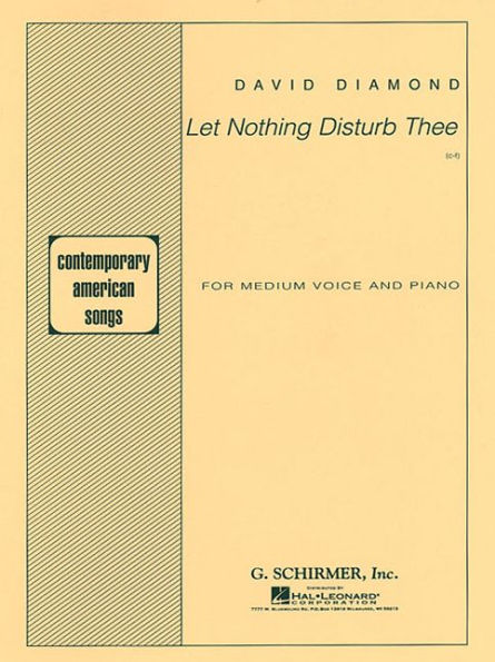 Let Nothing Disturb Thee: Voice and Piano