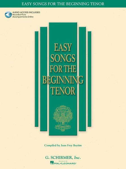 Easy Songs for Beginning Singers - Tenor Book/Online Audio
